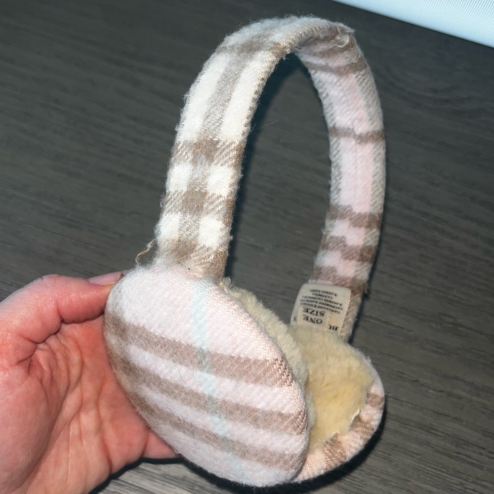 Used authentic Burberry Earmuffs - damage shown